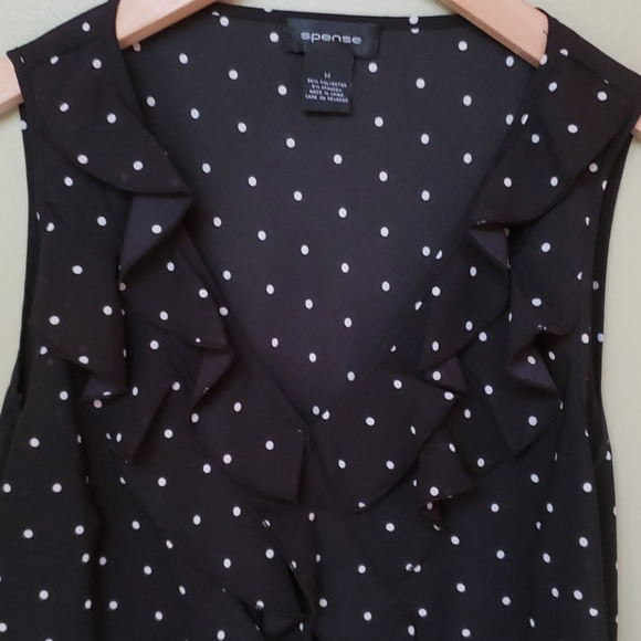 🌻BUNDLE 2/$20🌻 Spense Polka Dot Dress Shirt M - Picture 3 of 5
